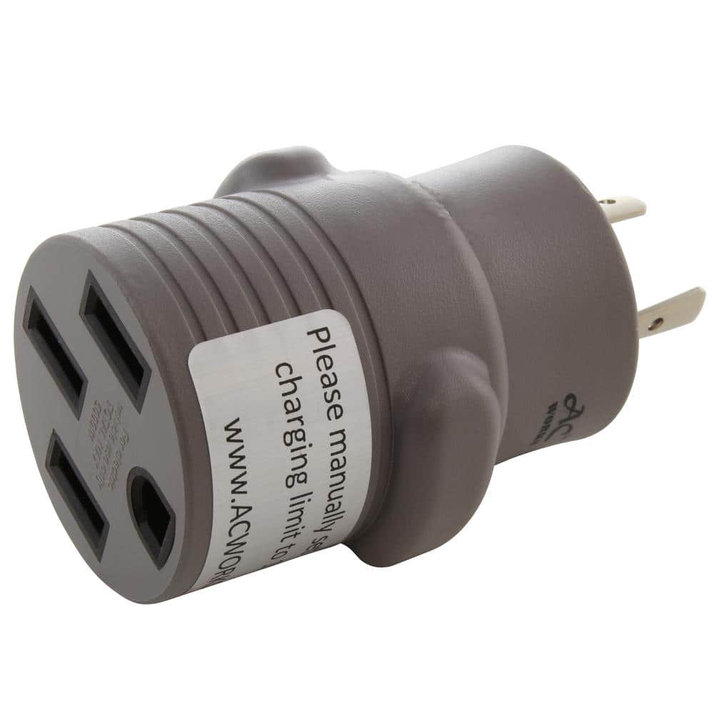 AC WORKS Electric Vehicle Charging Adapter for Tesla Use (20 Amp 250-Volt L6-20 Locking Plug to Tesla) (1)