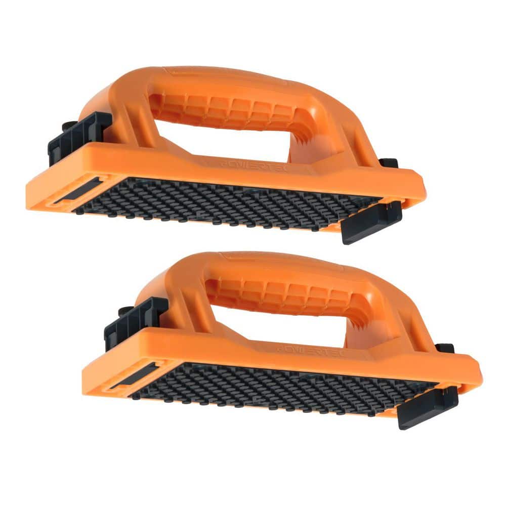 ‎POWERTEC Grab Push Block with Retractable Holder, Anti-Slip Pad & Offset Handle for Improves Control (2-Pack) (1)