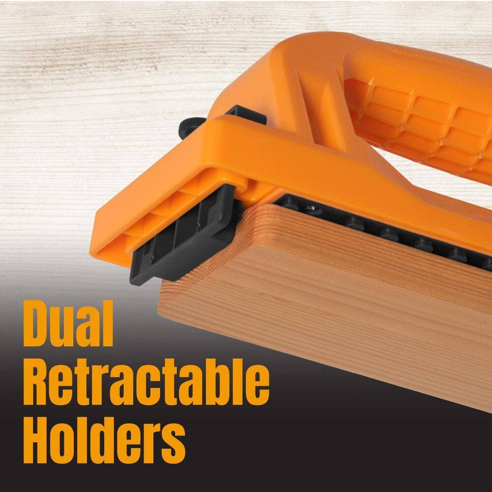 ‎POWERTEC Grab Push Block with Retractable Holder, Anti-Slip Pad & Offset Handle for Improves Control (2-Pack) (3)