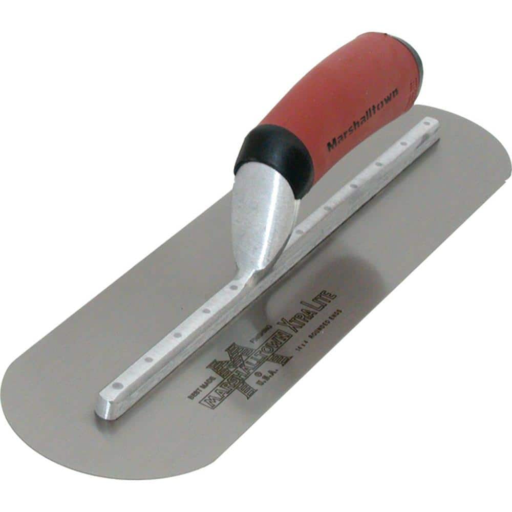 MARSHALLTOWN 16 in. x 4 in. Finishing Trl-Fully Rounded Curved Durasoft Handle Trowel (1)