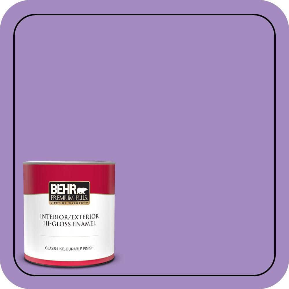 BEHR PREMIUM PLUS 1 qt. #P570-4 Classic Bouquet Hi-Gloss Enamel Interior/Exterior Paint & Primer (1)
