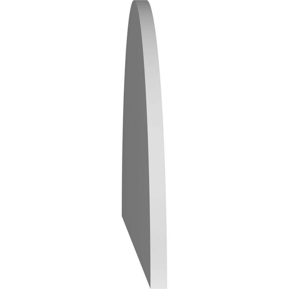 Ekena Millwork 40 in. x 20 in. Half Round Surface Mount PVC Gable Vent: Decorative with Standard Frame (3)