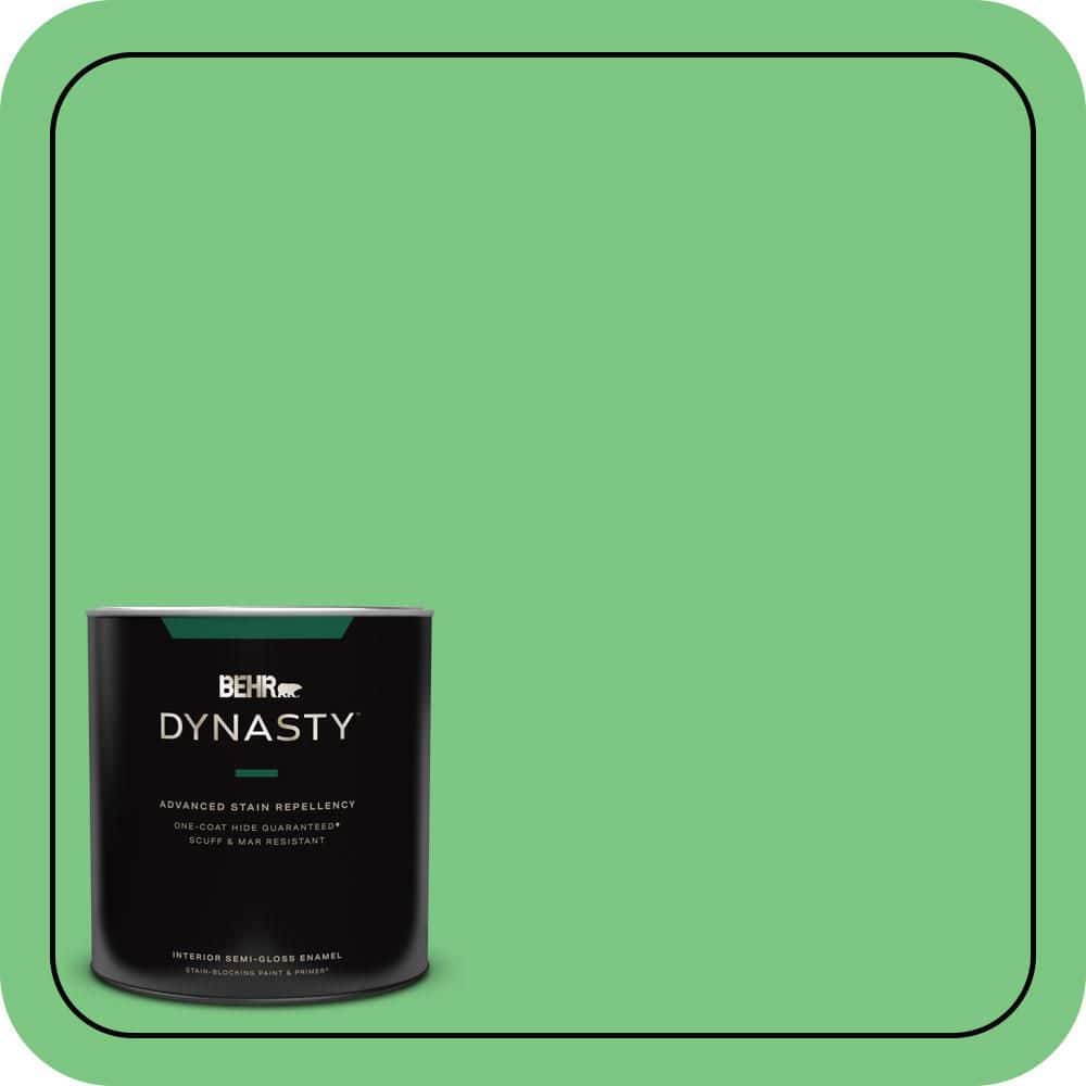 BEHR DYNASTY 1 qt. #P390-5 Garden Stroll Semi-Gloss Enamel Interior Stain-Blocking Paint and Primer