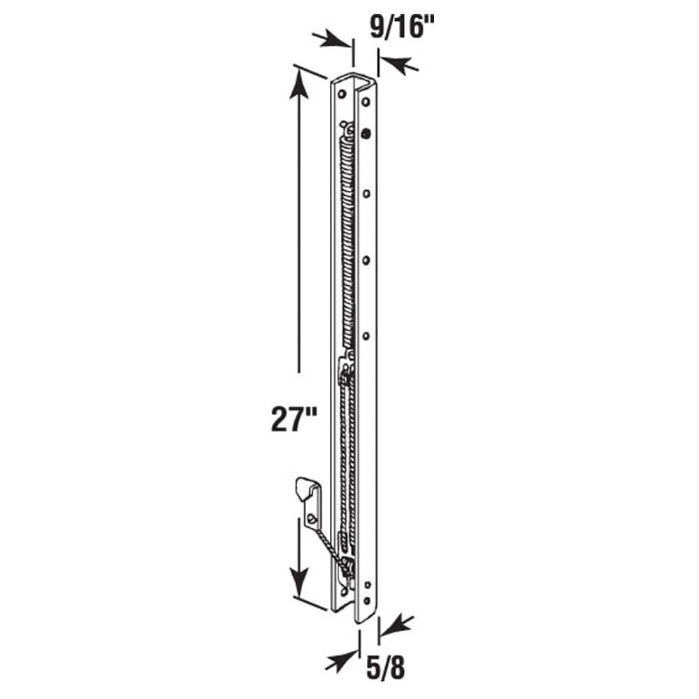 Prime-Line 9/16 in. x 5/8 in. x 27 in. Steel Frame 13 lbs. to 19 lbs. Window Channel Balance Lock (2)