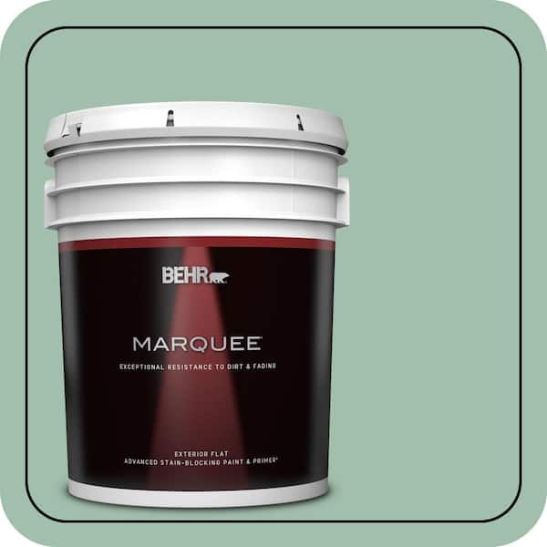 BEHR MARQUEE 5 gal. #MQ6-13 Spring Reflection Flat Exterior Paint & Primer (2)