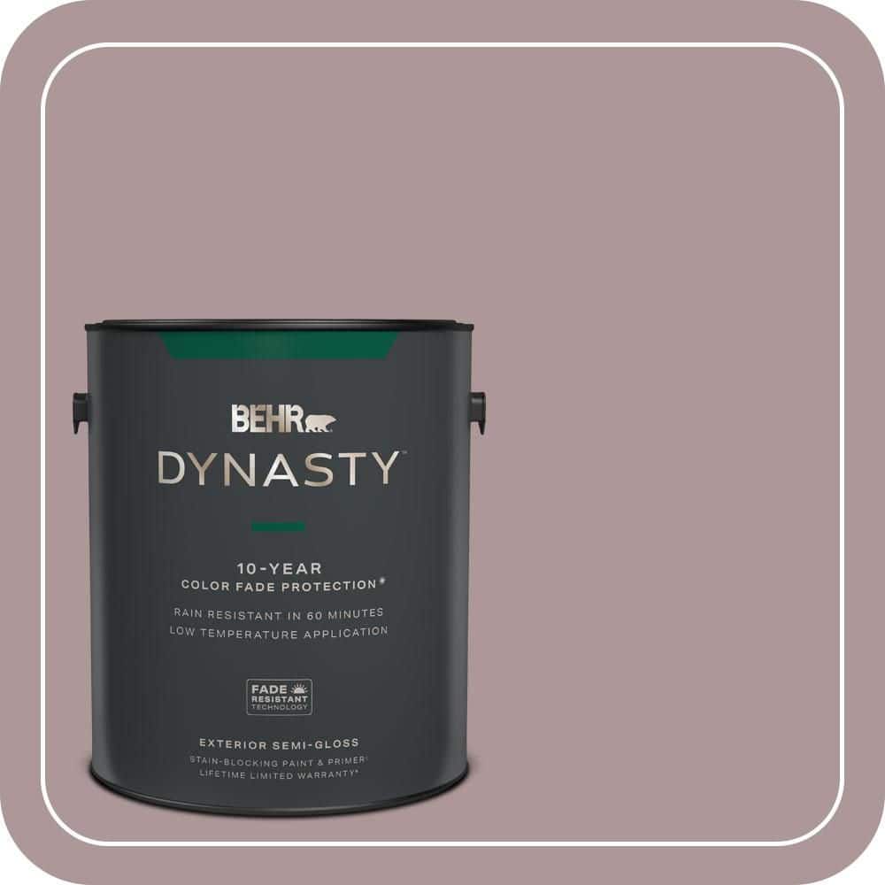 BEHR DYNASTY 1 gal. #PMD-53 Antique Mauve Semi-Gloss Enamel Exterior Stain-Blocking Paint & Primer