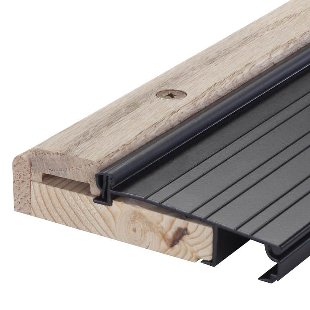 M-D Building Products 4-9/16 in. x 1-1/8 in. x 36 in. Brown Adjustable Aluminum & Hardwood Threshold (4)