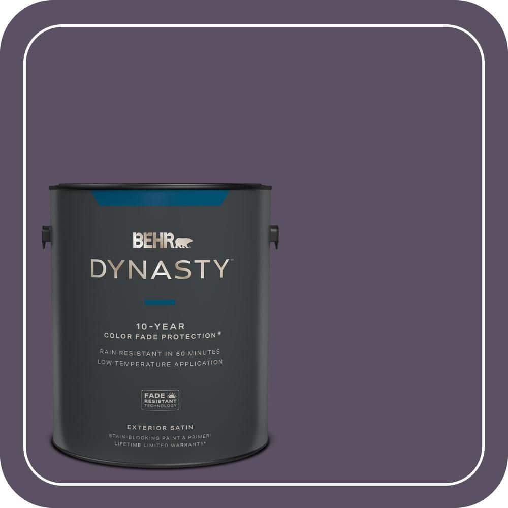 BEHR DYNASTY 1 gal. #660F-7 Napa Grape Satin Enamel Exterior Stain-Blocking Paint & Primer