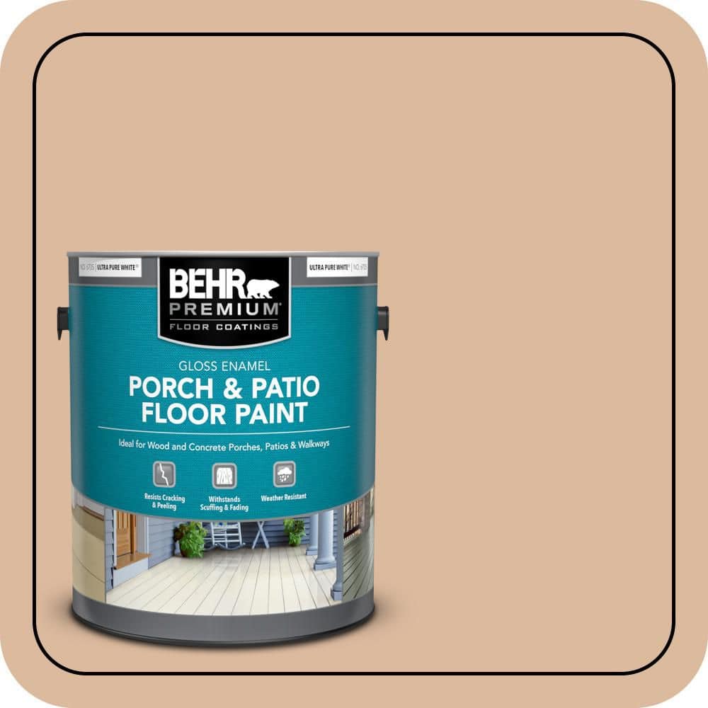 BEHR PREMIUM 1 gal. #PPU3-09 Pumpkin Cream Gloss Enamel Interior/Exterior Porch and Patio Floor Paint