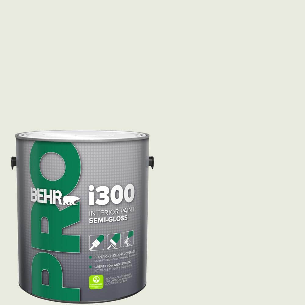 BEHR PRO 1 gal. #GR-W07 Angel Feather Semi-Gloss Interior Paint