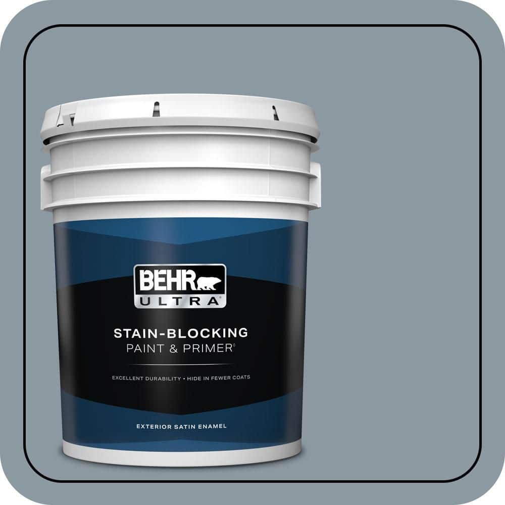 BEHR PREMIUM PLUS #N490-4 Teton Blue Enamel Interior/ & Primer Color Sample