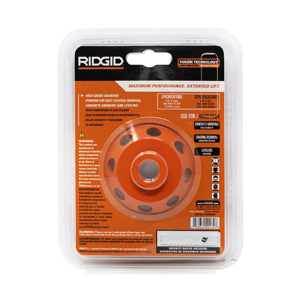RIDGID 4 in. Diamond Double Row Cup Wheel (4)
