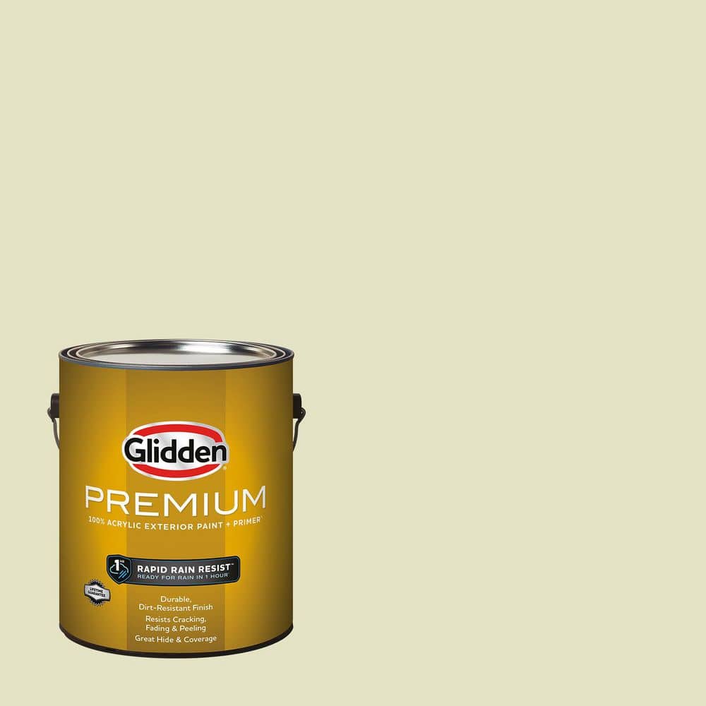 Glidden Premium 1 gal. PPG1119-2 Fountain Frolic Flat Exterior Latex Paint (2)
