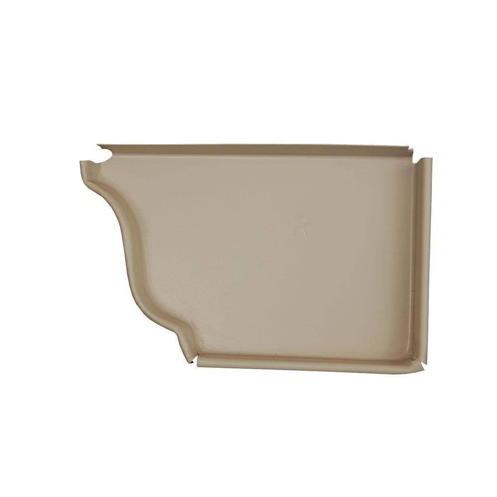 Amerimax 6 in. Herringbone Aluminum Right End Cap (1)