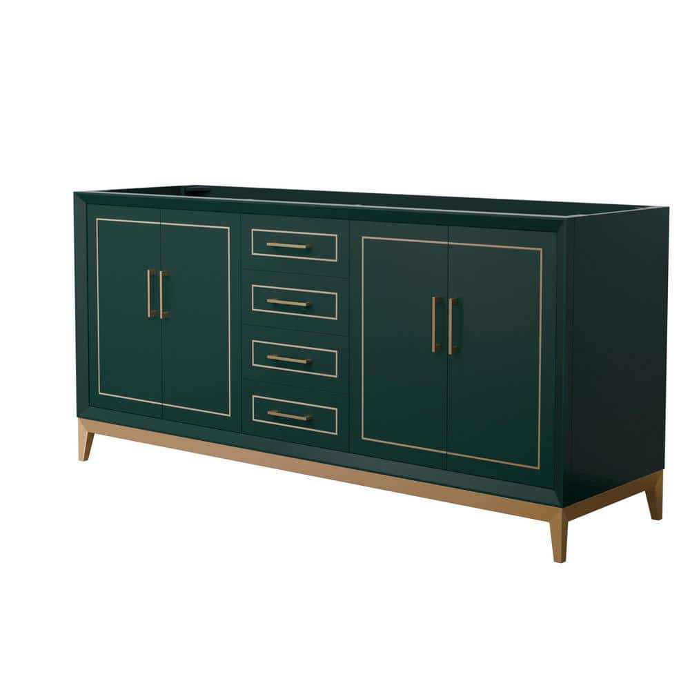 Wyndham Collection Marlena 71.75 in. W 21.75 in. D 34.5 in. H Double Bath Vanity Cabinet without Top White (1)