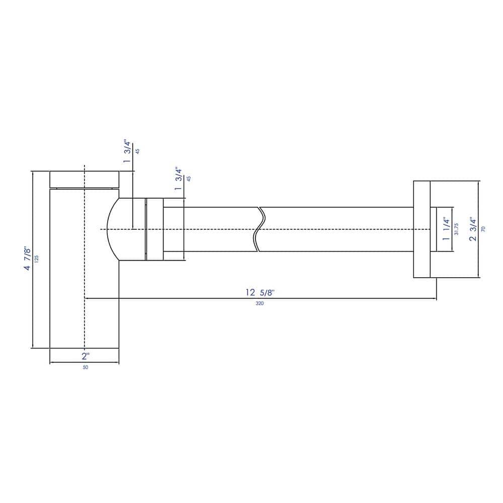 ALFI BRAND 1-1/4 in. Brass P-Trap (3)