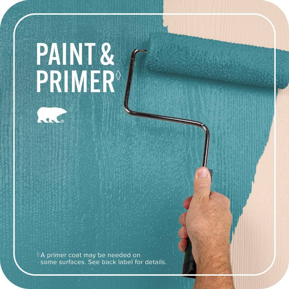 BEHR PREMIUM PLUS 1 qt. #520D-6 Lagoon Flat Exterior Paint & Primer (2)