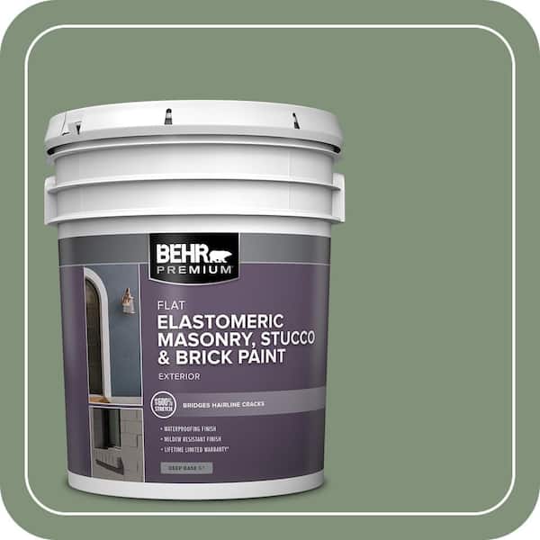 BEHR PREMIUM 5 gal. #MS-60 Desert Sage Elastomeric Masonry, Stucco and Brick Exterior Paint (2)
