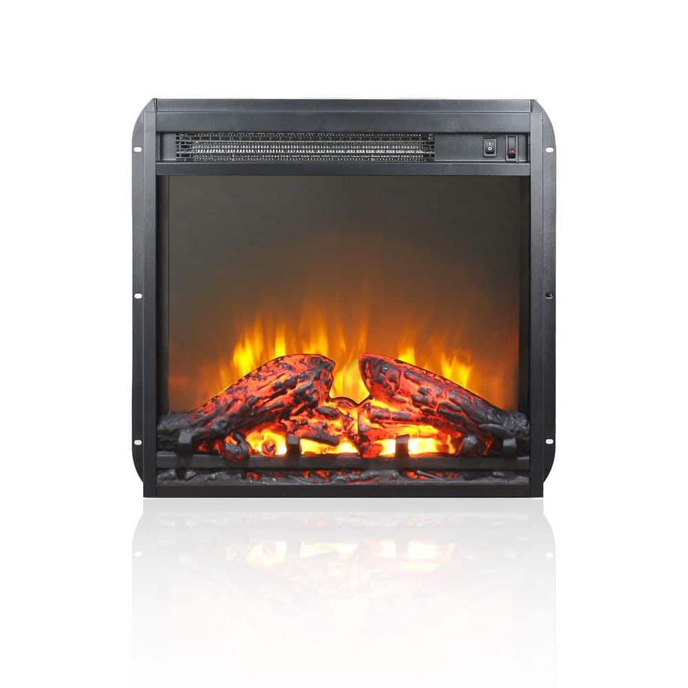 Kadehome 18 in. W 5000BTU Recessed Electric Fireplace Insert with Overheat Protection