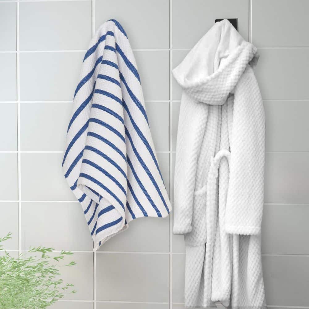 LAIFUCAM Wall Mount Square Hook Bathroom Towel Holder in Matte Black Finish Heavy Duty Stainless Steel 6 Pack (3)