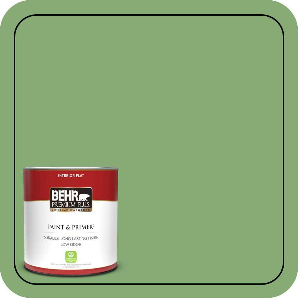 BEHR PREMIUM PLUS #440D-5 Pesto Enamel & Primer Color Sample