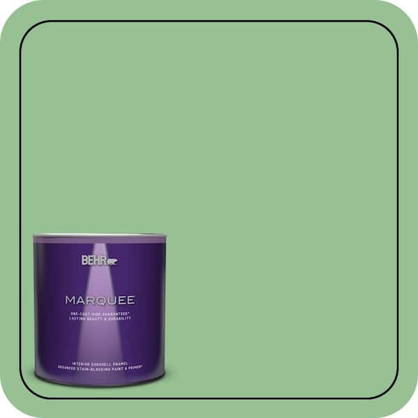 BEHR MARQUEE 1 qt. #450D-5 Velvet Leaf Eggshell Enamel Interior Paint & Primer (2)