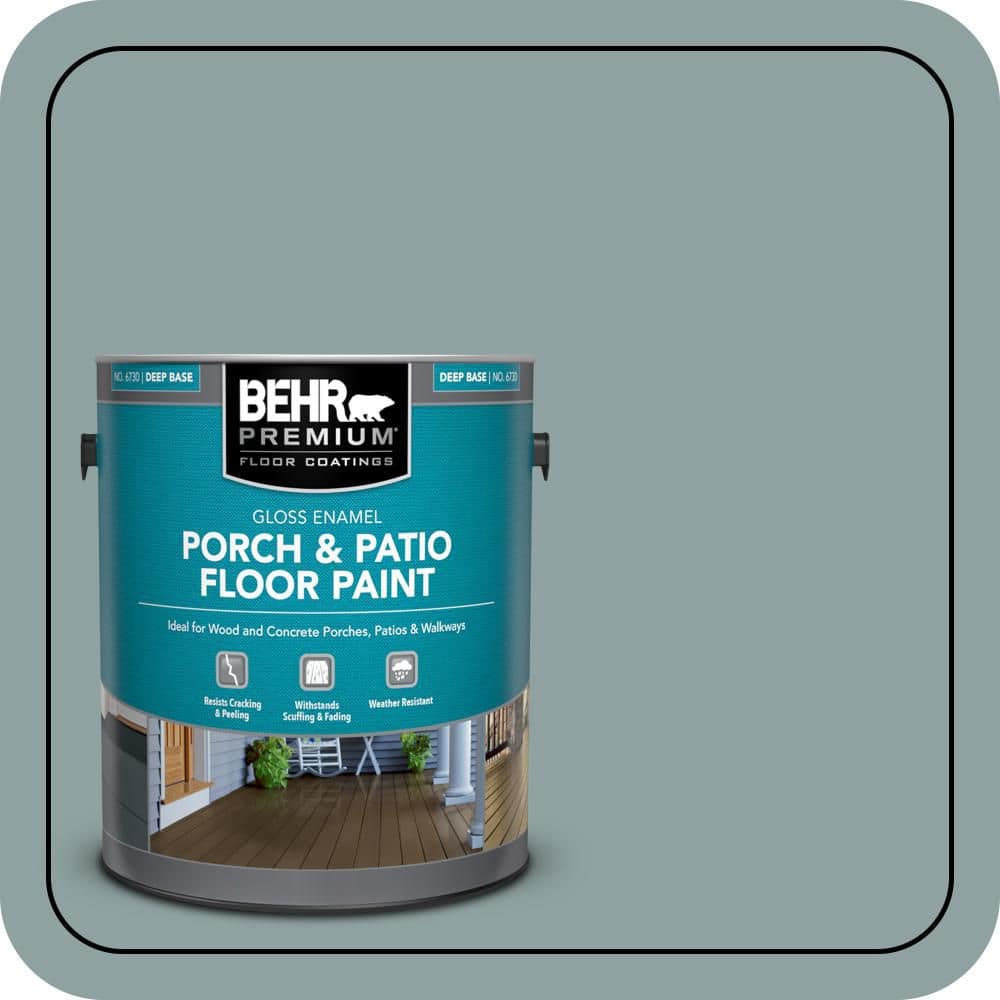 BEHR PREMIUM 1 gal. #N440-4 October Sky Gloss Enamel Interior/Exterior Porch and Patio Floor Paint