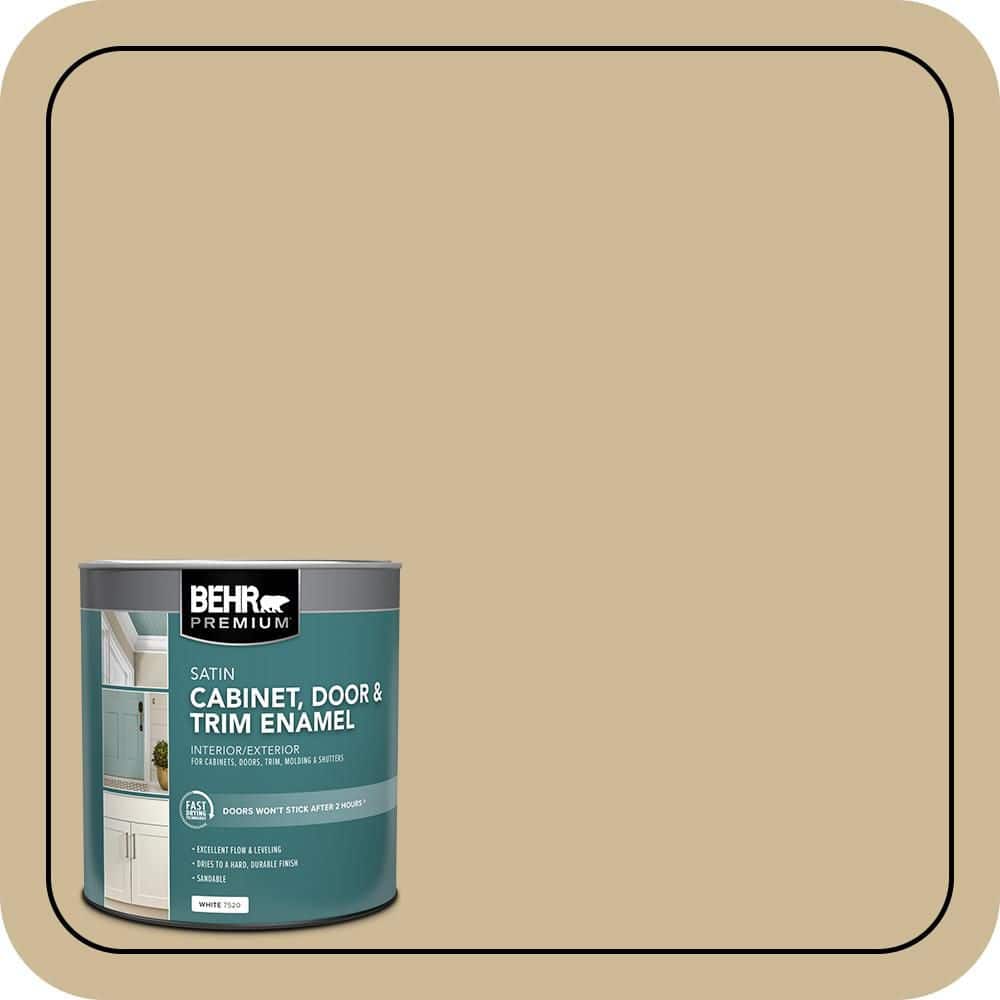 BEHR PREMIUM 1 qt. #MQ2-22 Hayloft Satin Enamel Interior/Exterior Cabinet, Door & Trim Paint (3)