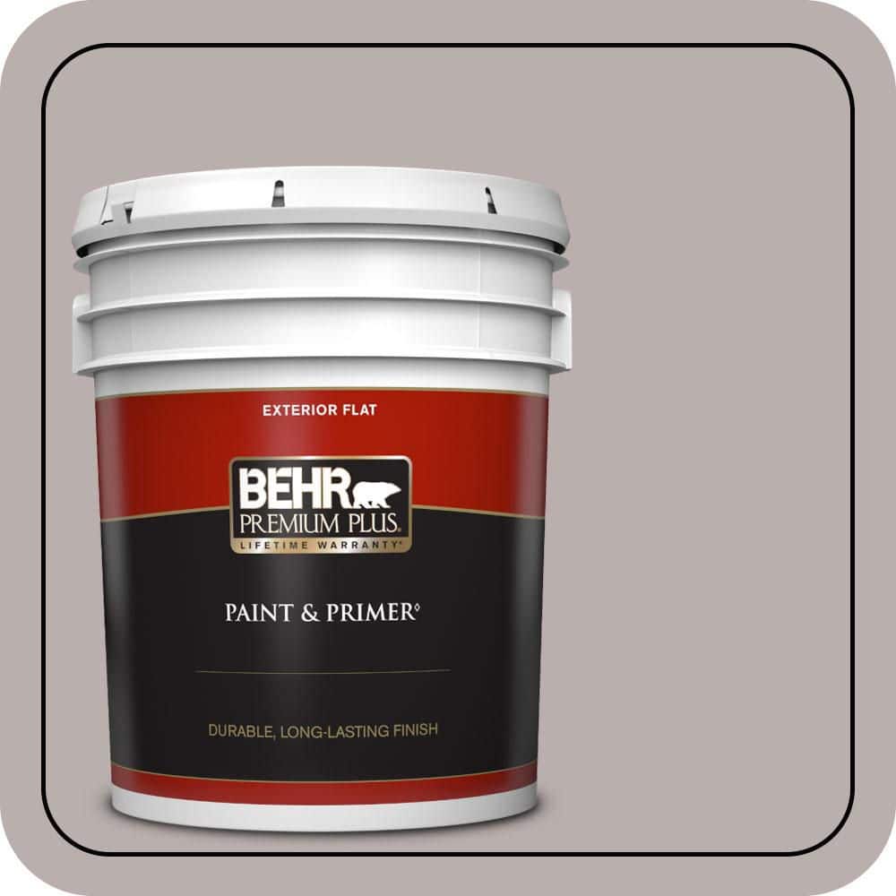 BEHR PREMIUM PLUS 5 gal. #PPU17-11 Vintage Mauve Flat Exterior Paint & Primer