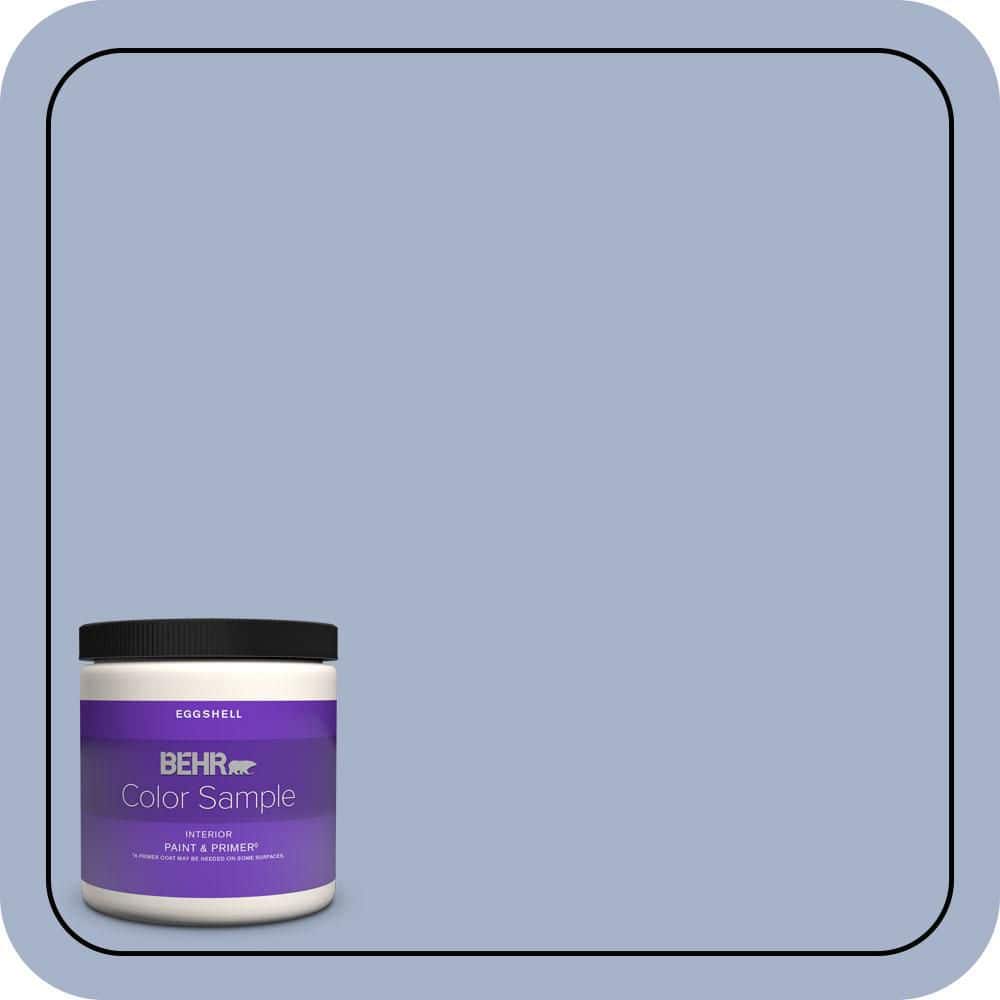 BEHR PREMIUM PLUS 8 oz. #PPU15-14 Ballroom Blue Eggshell Enamel Interior Paint & Primer Color Sample