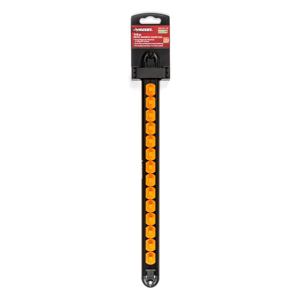 Husky 1/4 in. Drive Swivel Magnetic Socket Rail (2)