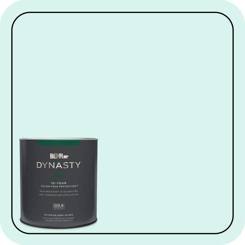 BEHR DYNASTY 1 qt. #480A-1 Minted Ice Semi-Gloss Exterior Stain-Blocking Paint & Primer