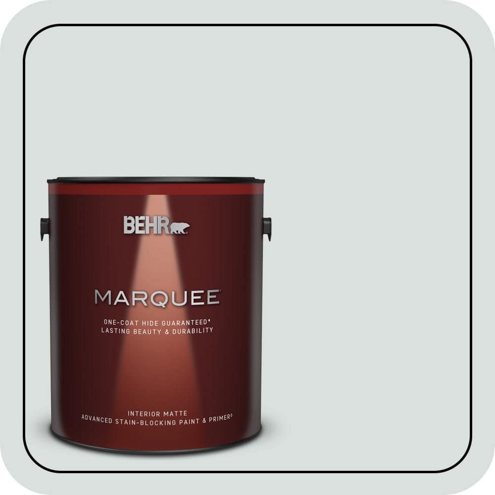BEHR MARQUEE 1 gal. #MQ3-50 River Veil One-Coat Hide Matte Interior Paint & Primer