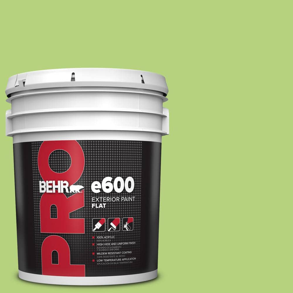 BEHR PRO 5 gal. #420B-4 Tart Apple Flat Exterior Paint