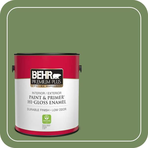 BEHR PREMIUM PLUS #M380-6 Fern Canopy Flat Interior/Exterior Paint & Primer Color Sample (3)