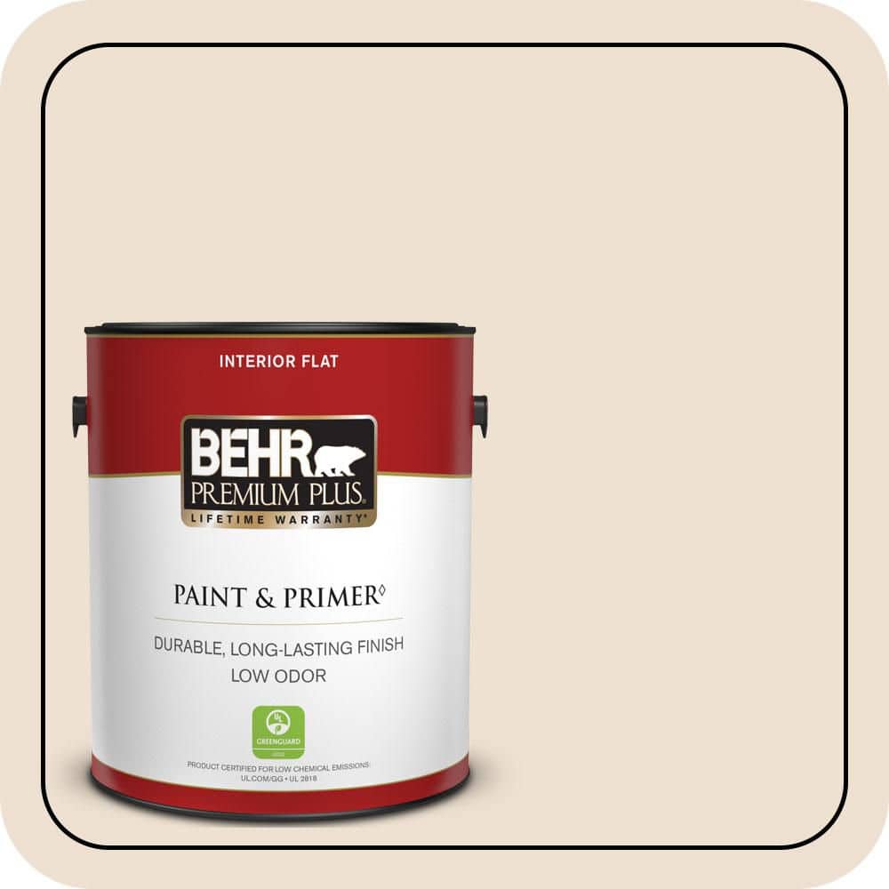 BEHR PREMIUM PLUS 1 gal. #PWN-43 Calming Retreat Flat Low Odor Interior Paint & Primer