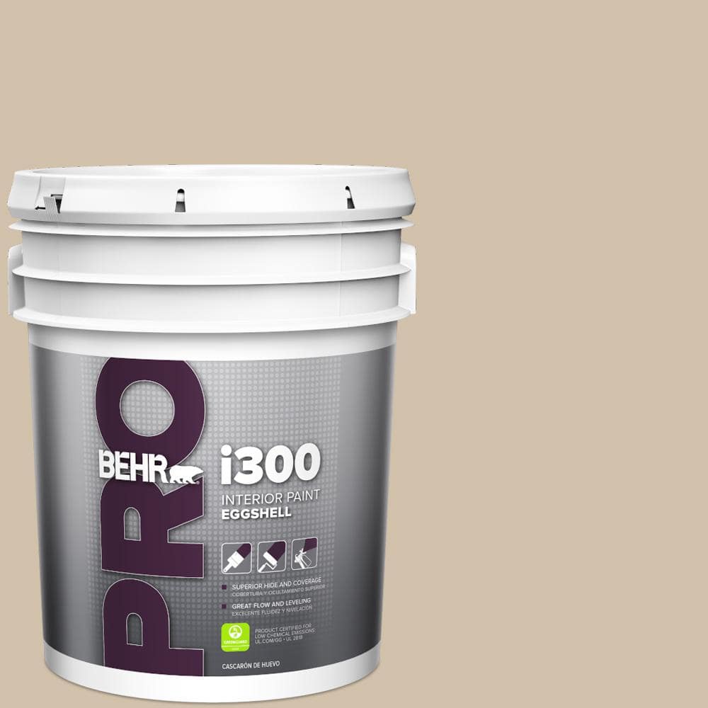 BEHR PRO 5 gal. #PPF-32 Light Rattan Eggshell Interior Paint