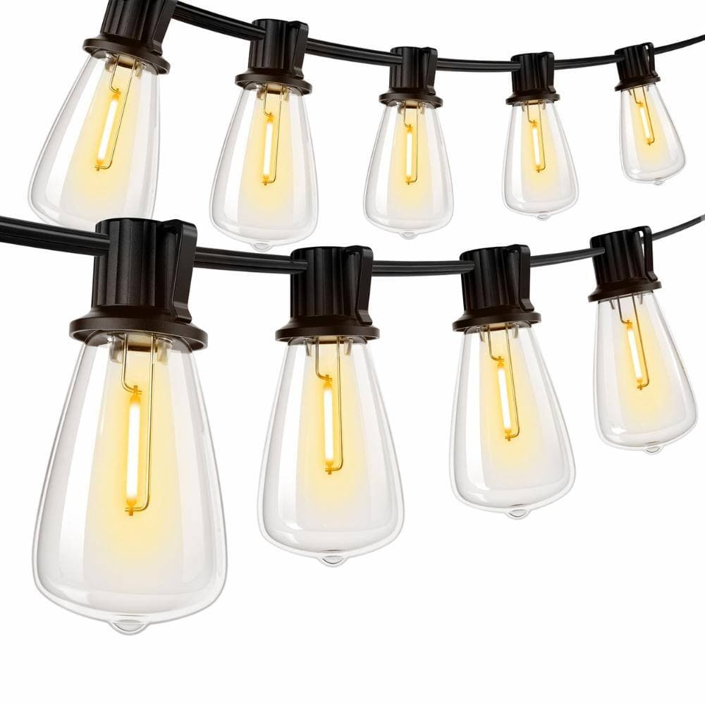 Unbranded 200 Ft Outdoor String Lights 4x50Ft ETL Listed 64 Shatterproof ST38 LED Bulbs Dimmable 2200K Connectable