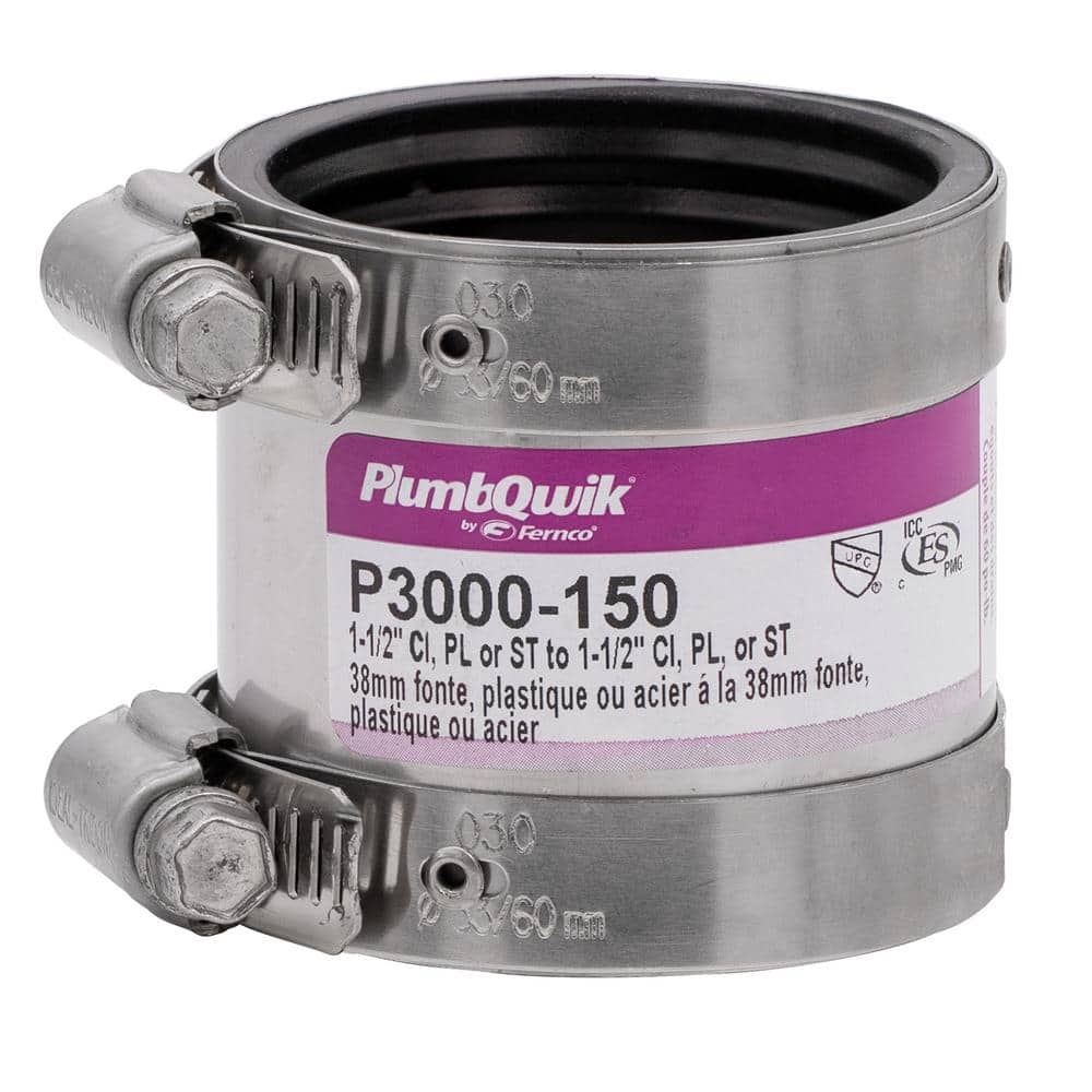 Fernco Proflex 1-1/2 in. Neoprene Shielded Coupling