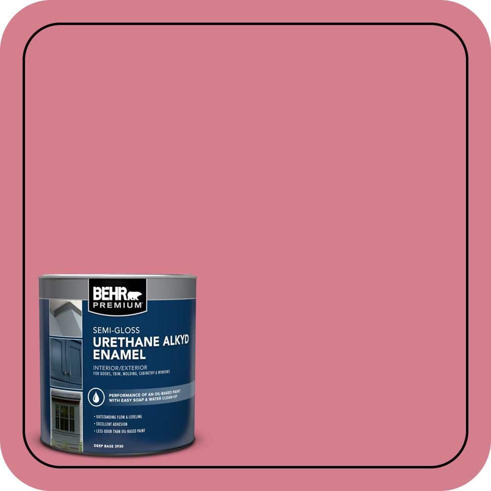 BEHR PREMIUM 1 qt. #P140-4 I Pink I Can Semi-Gloss Enamel Urethane Alkyd Interior/Exterior Paint