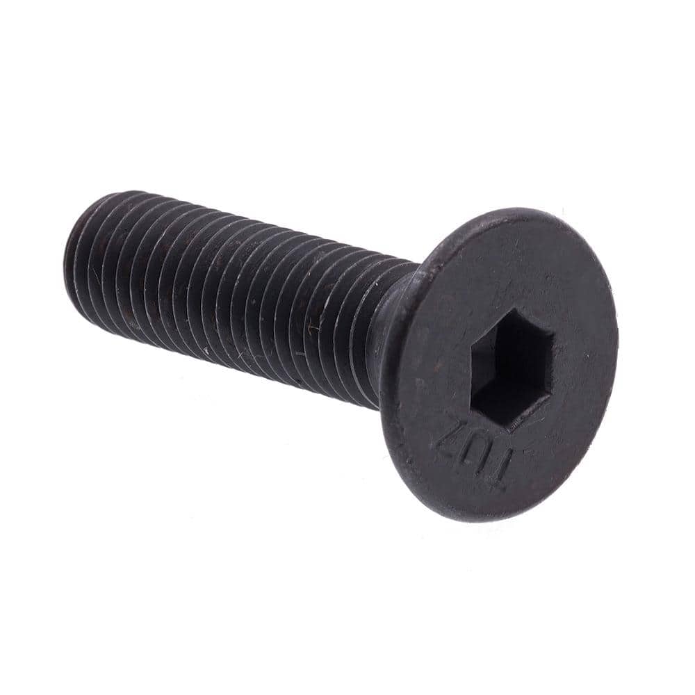 Prime-Line 1/4 in.-28 x 1 in. Black Oxide Coated Steel Hex (Allen) Drive Flat Head Socket Cap Screws (50-Pack) (1)