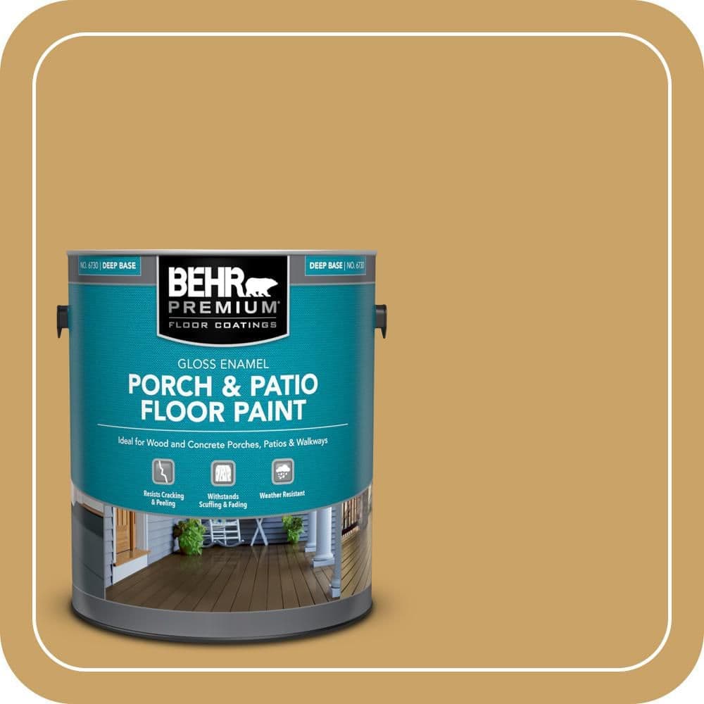 BEHR PREMIUM 1 gal. #PPU6-17 Classic Gold Gloss Enamel Interior/Exterior Porch and Patio Floor Paint