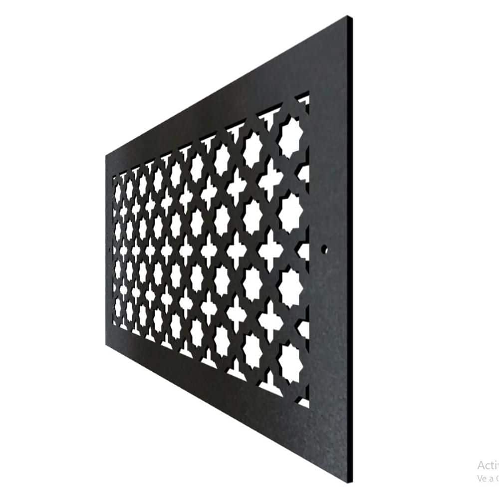 STELLAR Metal Screw-In Floor Register. Duct Opening 6x12 (Overall 8x14) - French Pavillion Design (2)
