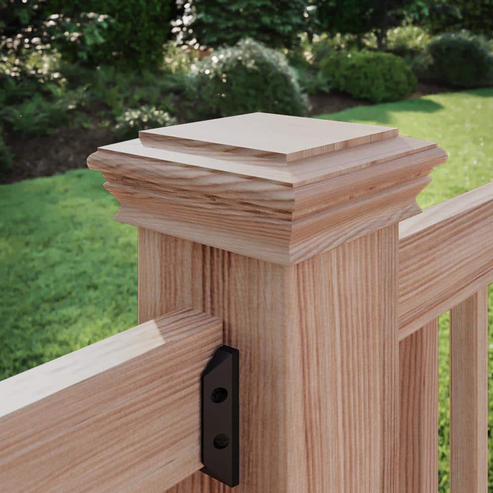 Deckorators 6 in. x 6 in. Newport Classic Cedar Wood Post Cap (2)