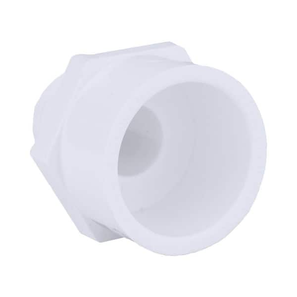 Charlotte Pipe 1 in. x 1-1/4 in. PVC Schedule 40 MPT x S Reducer Male Adapter (2)