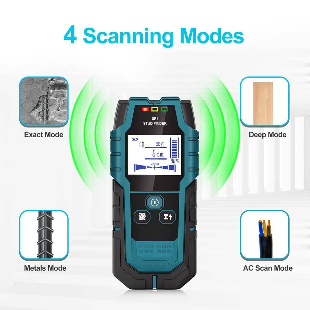 Unbranded 5-in-1 Stud Finder Wall Scanner Detector with Audio Alarm HD LCD Display for Metal Studs AC Wire and Pipe (2)