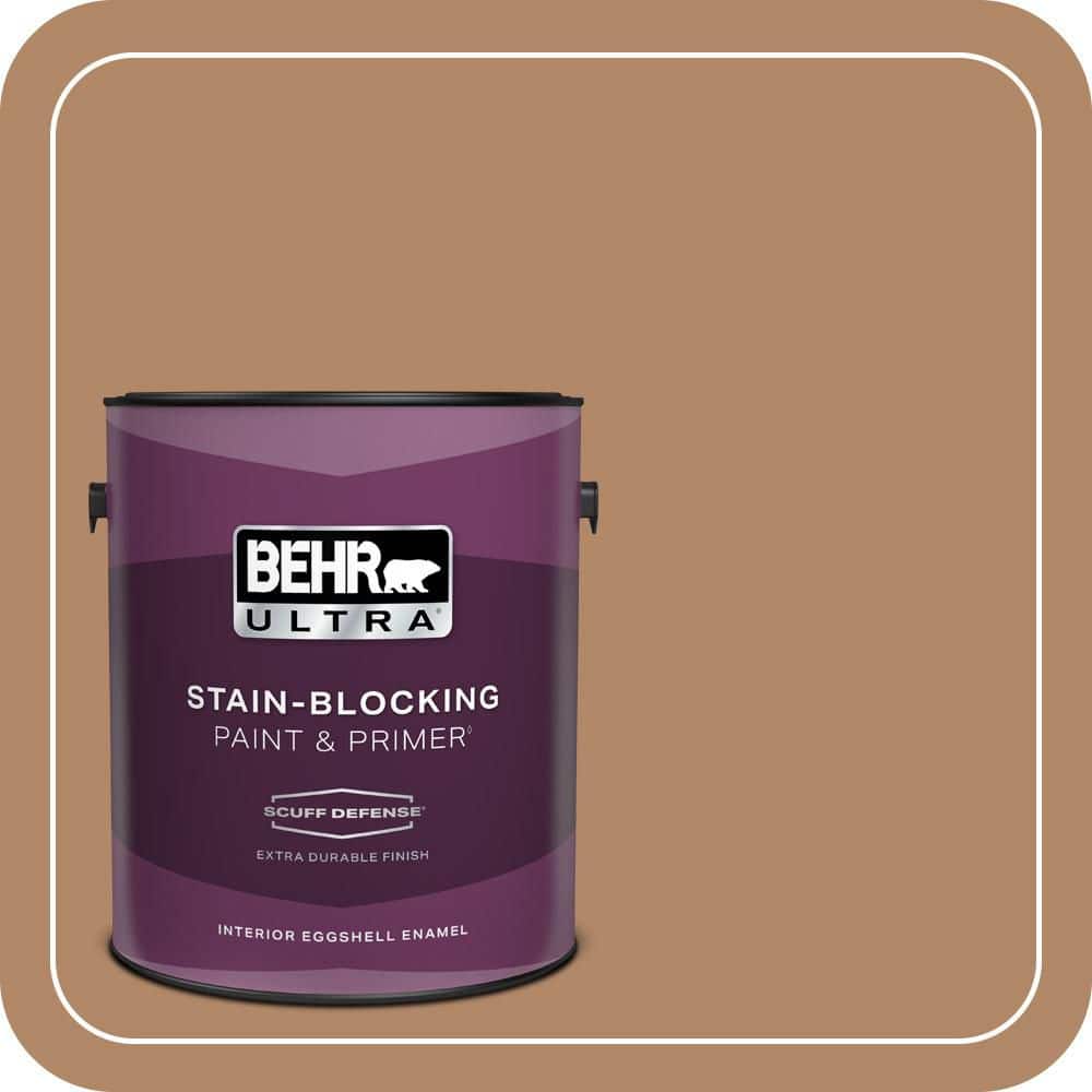 BEHR ULTRA 1 gal. #MQ2-02 Syrup Extra Durable Eggshell Enamel Interior Paint & Primer