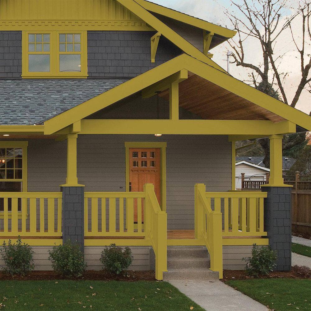 Glidden Premium 1 qt. PPG1109-7 Autumn Festival Semi-Gloss Exterior Latex Paint (4)