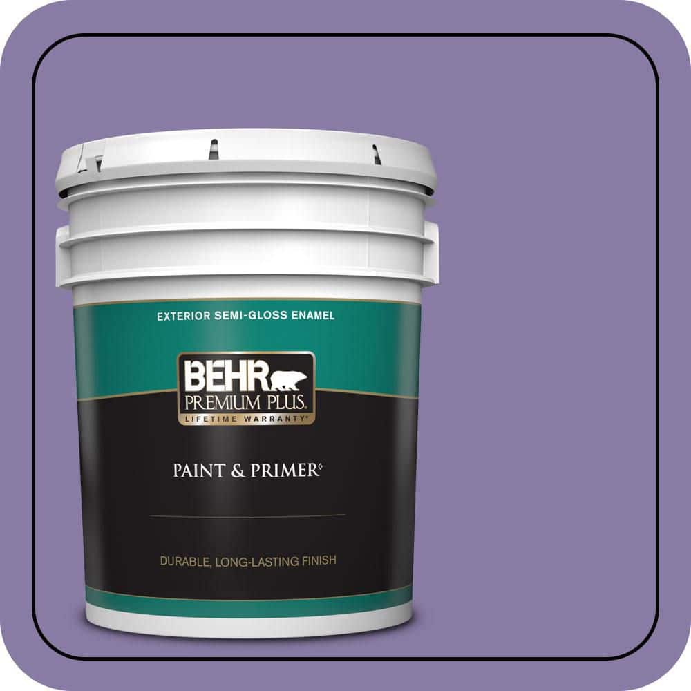 BEHR PREMIUM PLUS 5 gal. #M560-5 Second Pour Semi-Gloss Enamel Exterior Paint & Primer