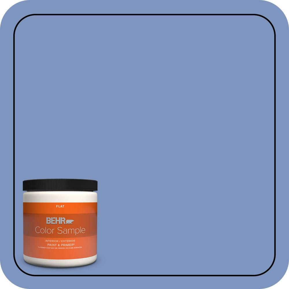 BEHR PREMIUM PLUS #M540-5 Blue Flat Interior/ & Primer Color Sample (1)